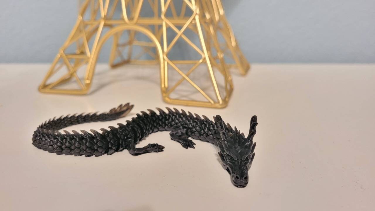 Articulate resin printed dragon