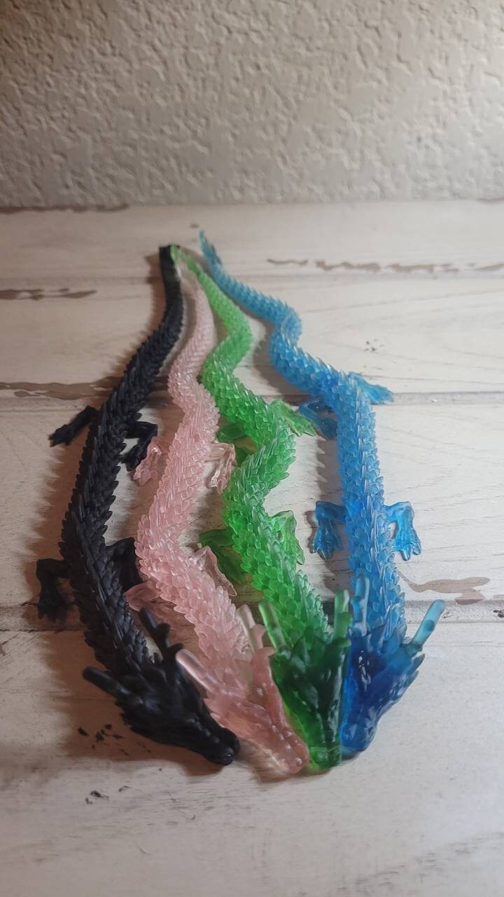 Articulate resin printed dragon