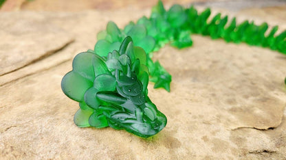 3D resin printed lucky clover dragon fidget toy.