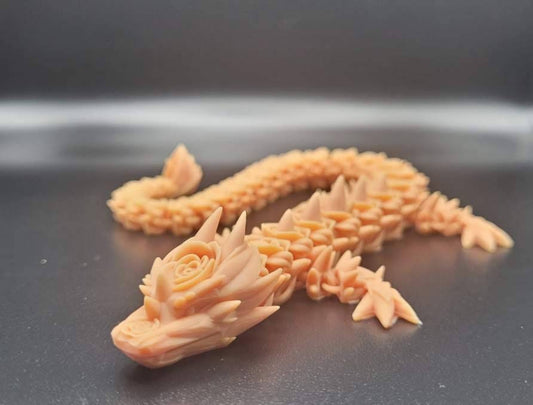 3D resin printed rose dragon fidget toy.