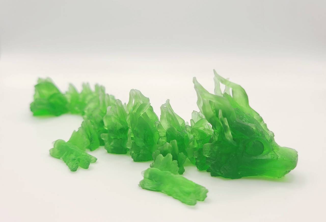 Baby Dragon 3D resin printed fidget toy.