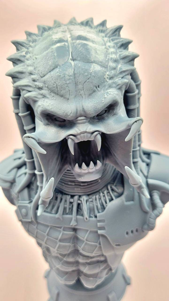 3D 14k resin printed Predator bust