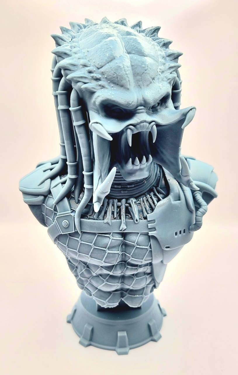 3D 14k resin printed Predator bust