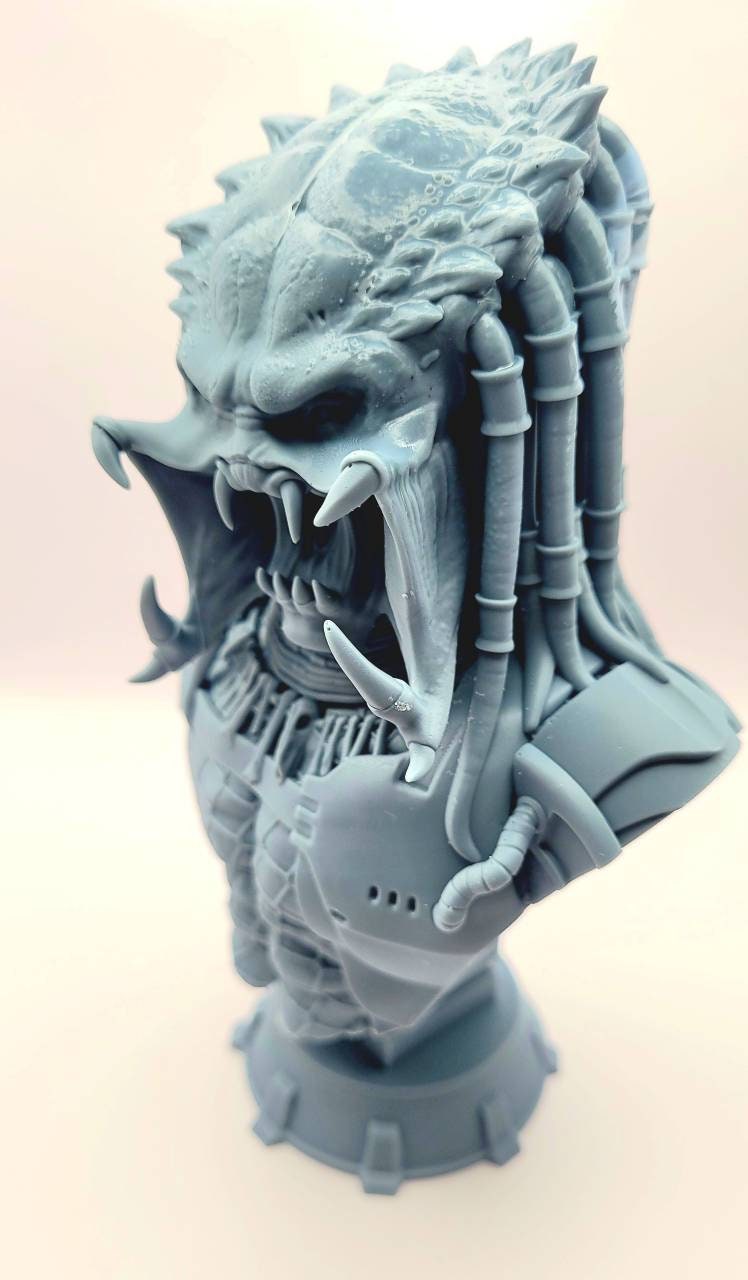 3D 14k resin printed Predator bust