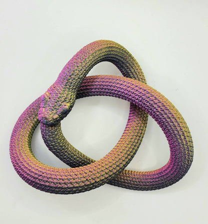 Ouroboros Knot 3D printed desktop decoration, toy, symbol.