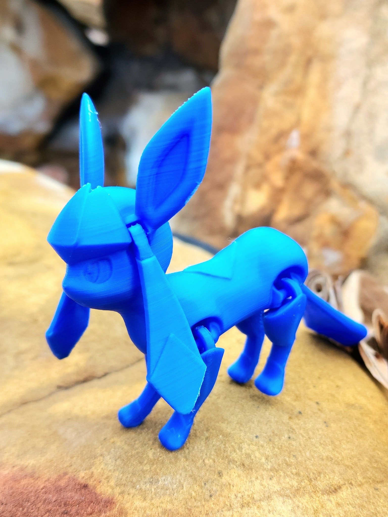 3D printed eeveelution series. Articulated, fidget toy.