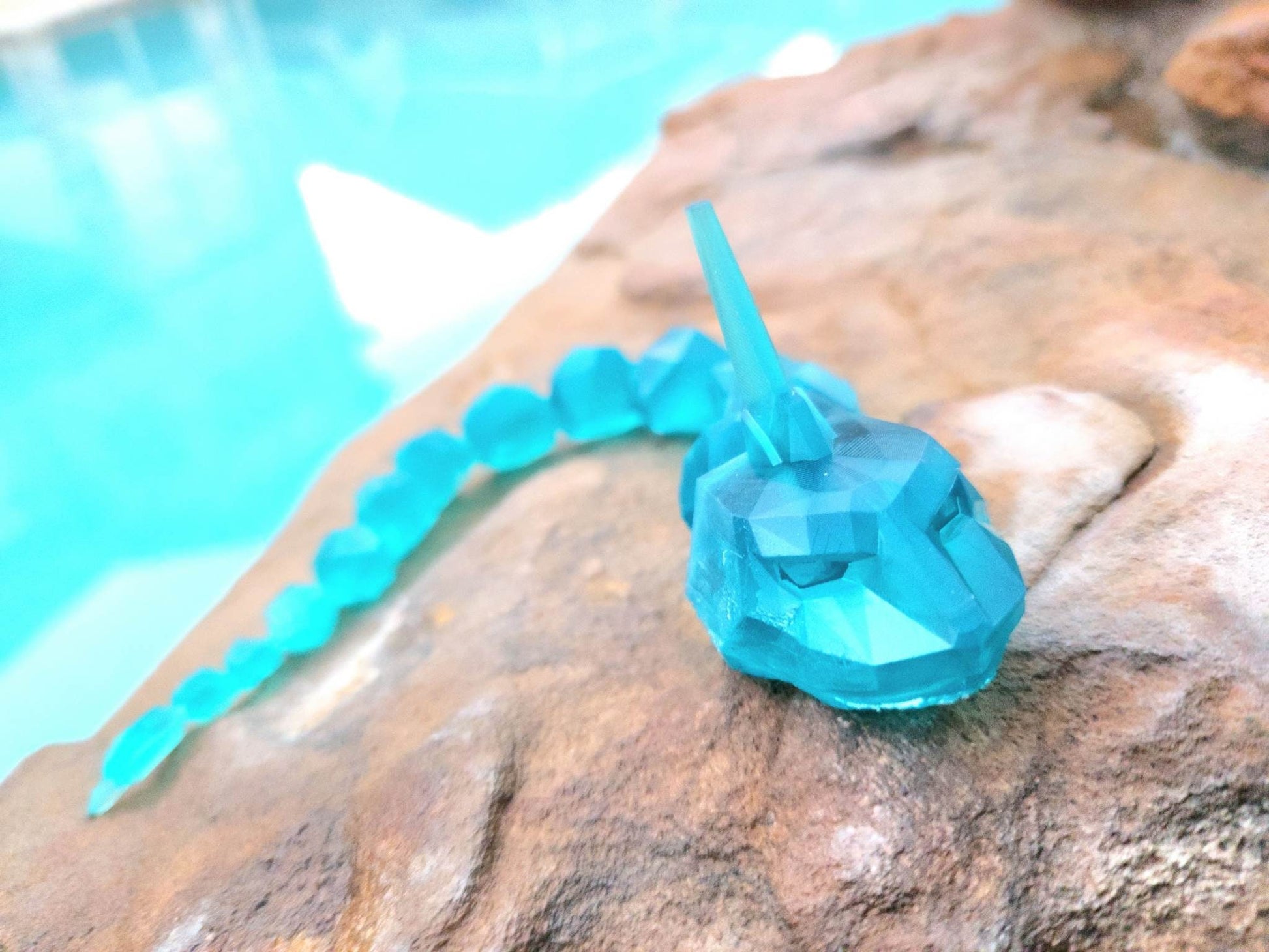 3D resin printed articulate crystal onix. Fidget toy.