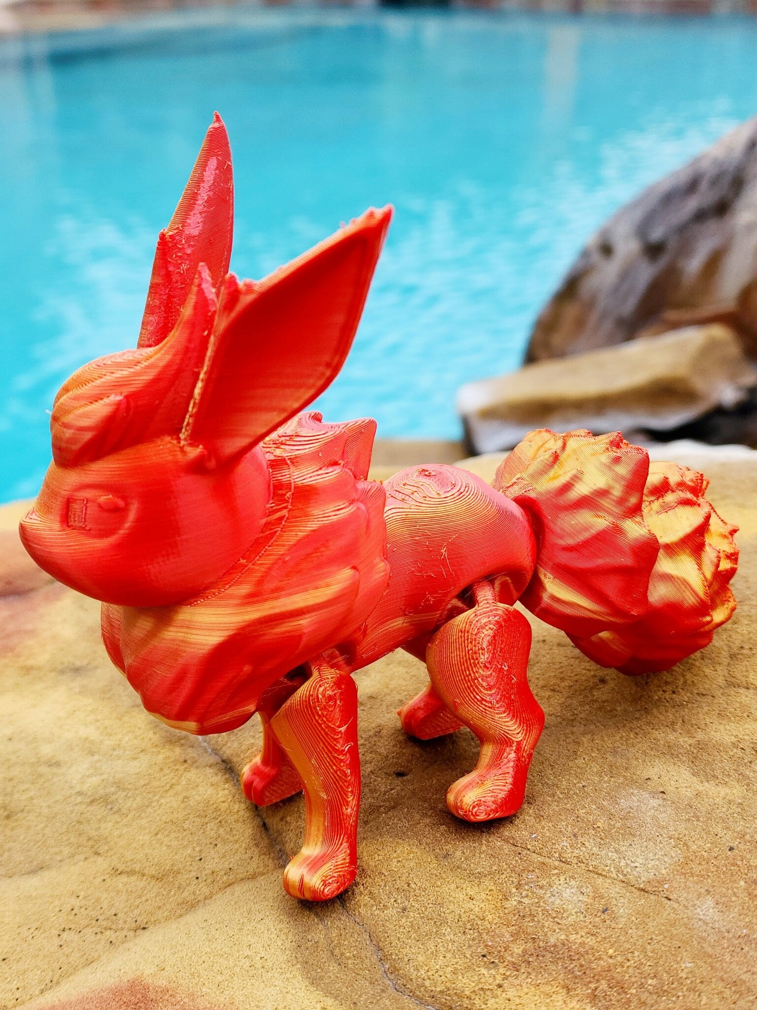 3D printed eeveelution series. Articulated, fidget toy.