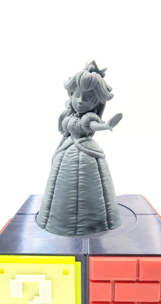 3D 14k resin printed Princess Peach, addon to the Bowser playing piano scene.