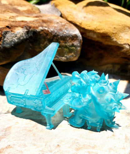 Resin printed Bowser playing Piano from Super Mario Brothers movie. Fan art, now include Princess Peach.