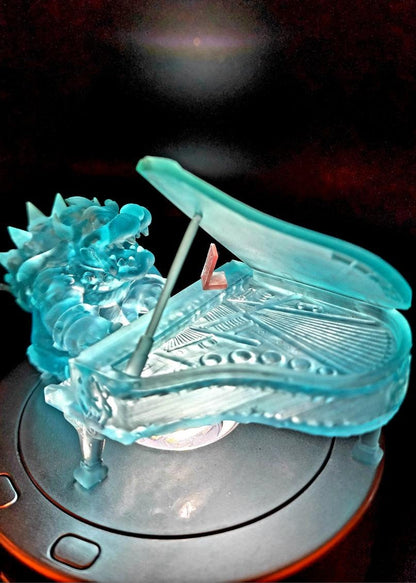 Resin printed Bowser playing Piano from Super Mario Brothers movie. Fan art, now include Princess Peach.