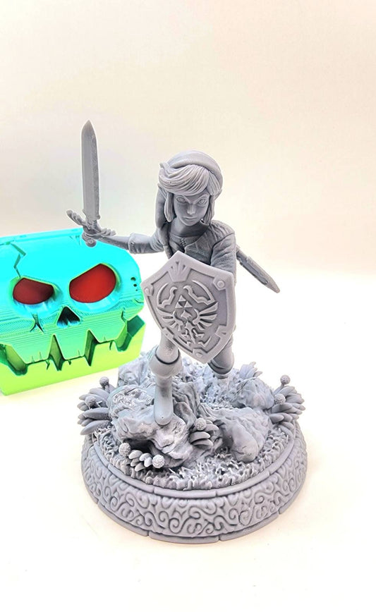 3D 14k resin printed Link statue from legend of Zelda. FAN art.