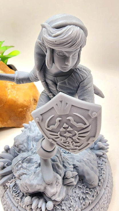 3D 14k resin printed Link statue from legend of Zelda. FAN art.