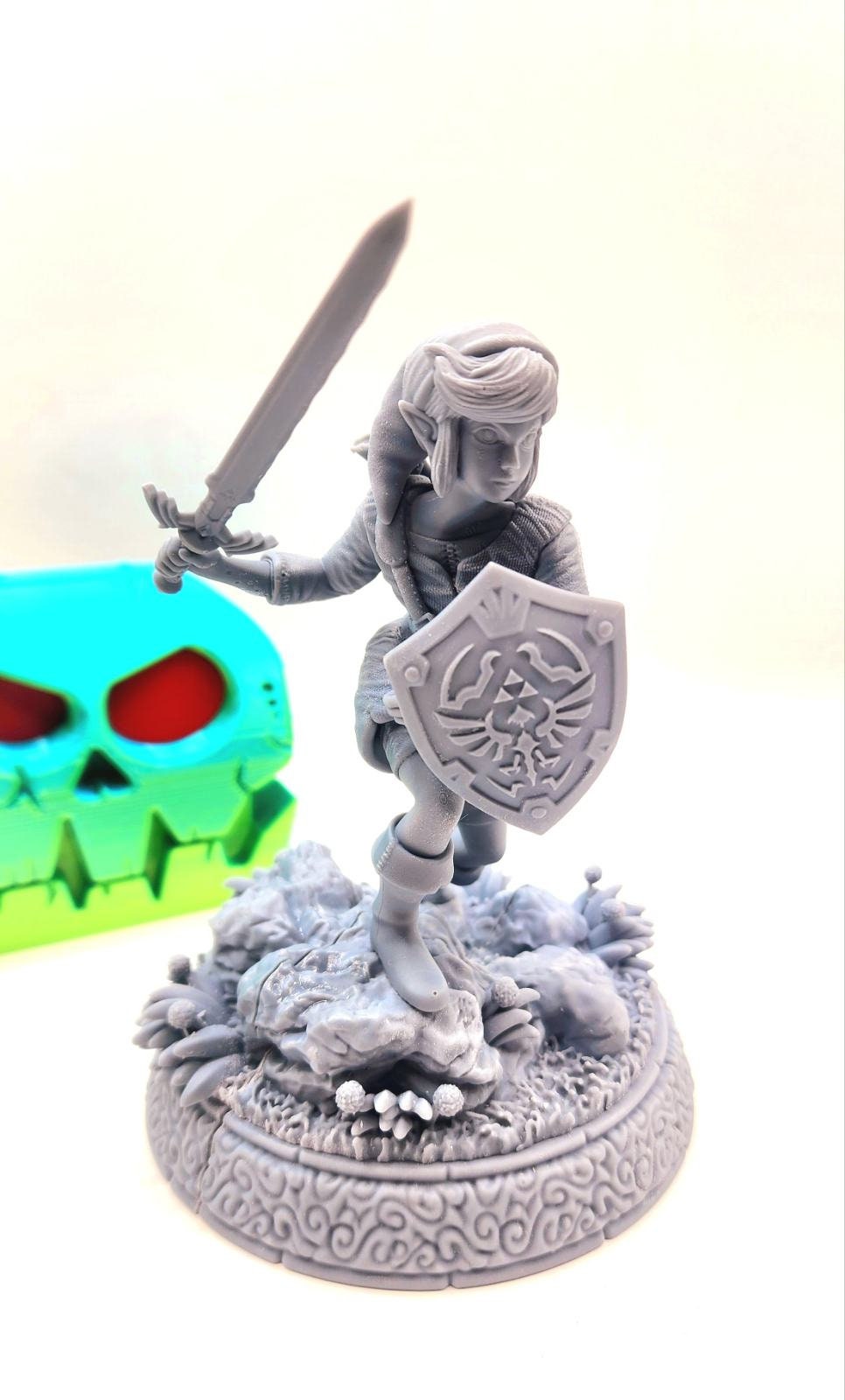 3D 14k resin printed Link statue from legend of Zelda. FAN art.