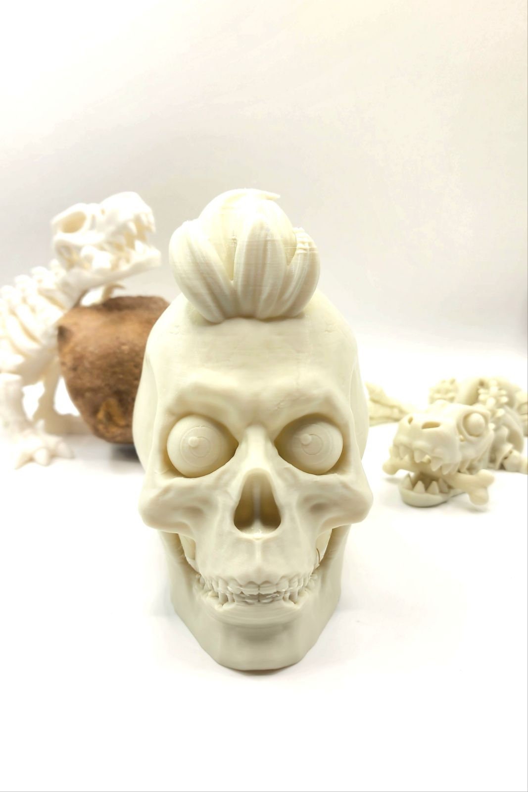 3D printed punk skull