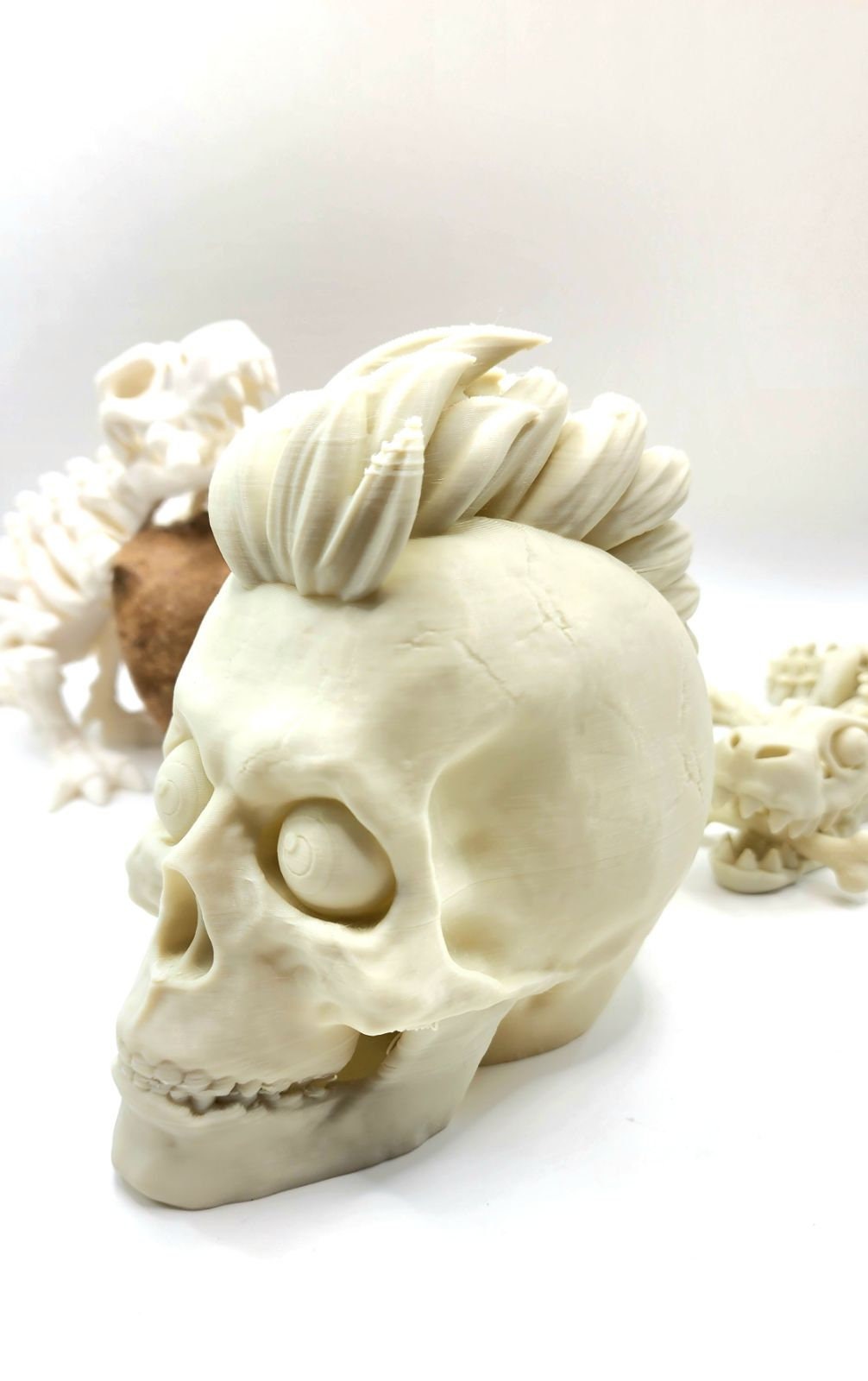 3D printed punk skull