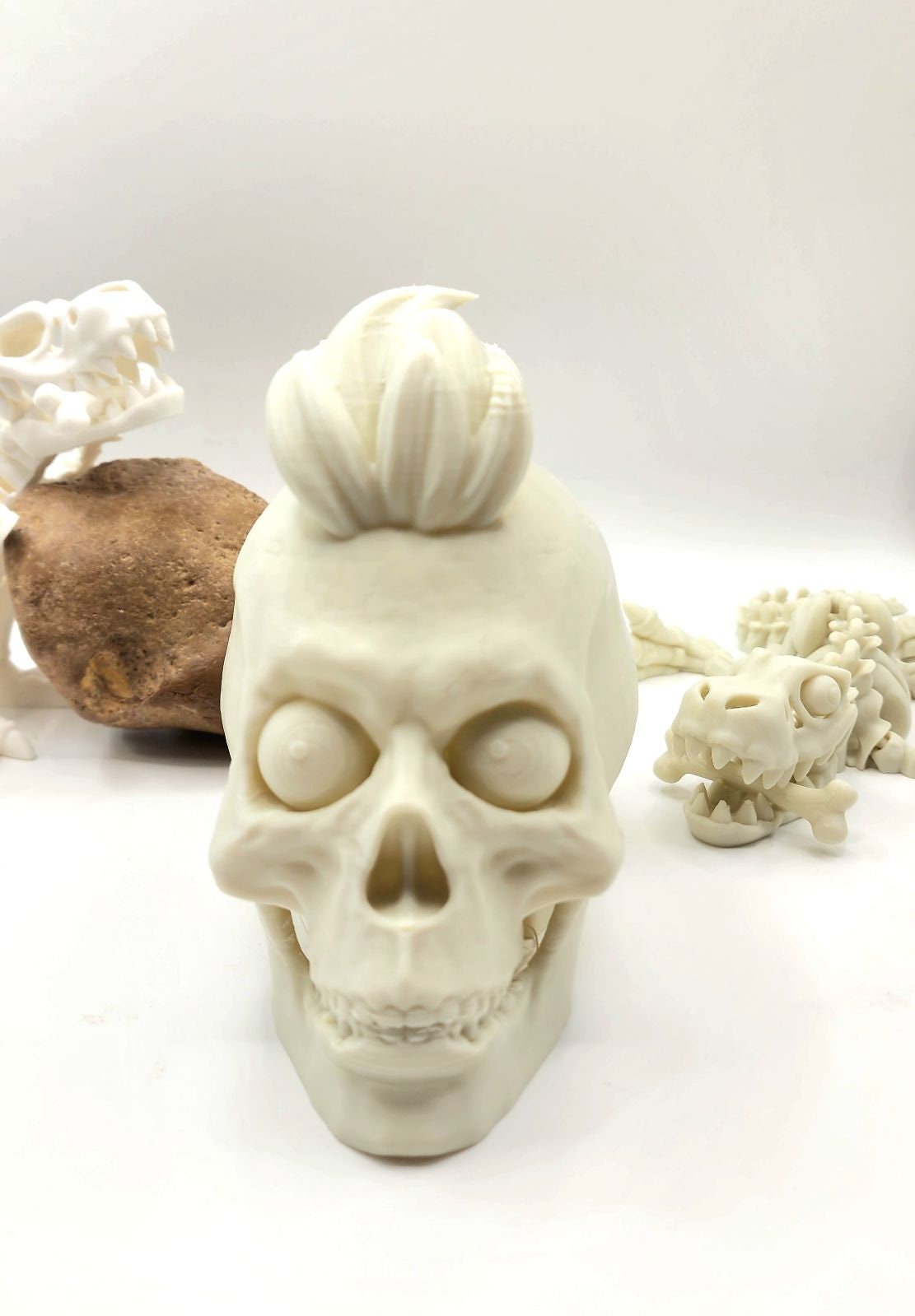 3D printed punk skull