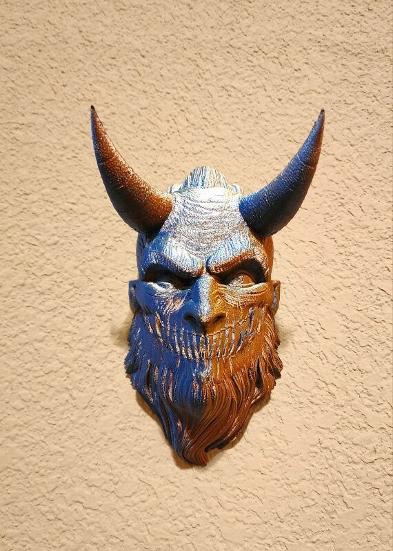 Krampus wall art, decoration. 3D printed.