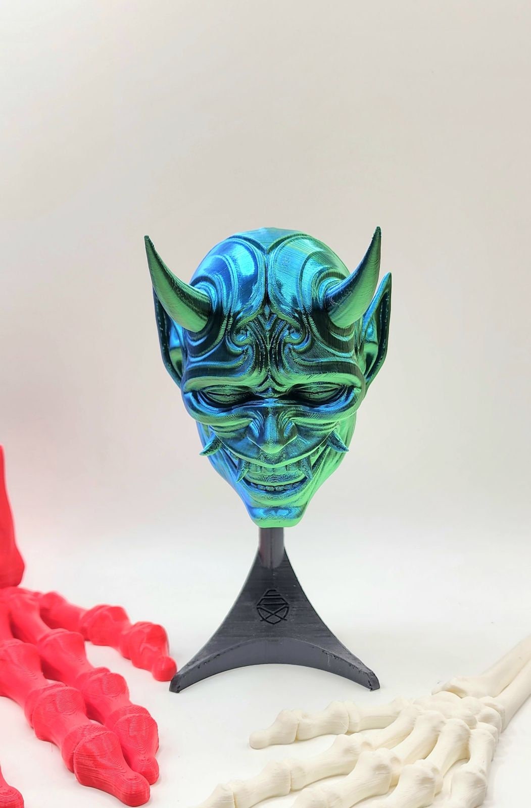 Oni wall mask, wall art, desktop decoration. 3D printed.