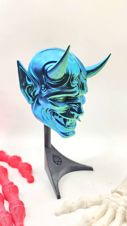 Oni wall mask, wall art, desktop decoration. 3D printed.