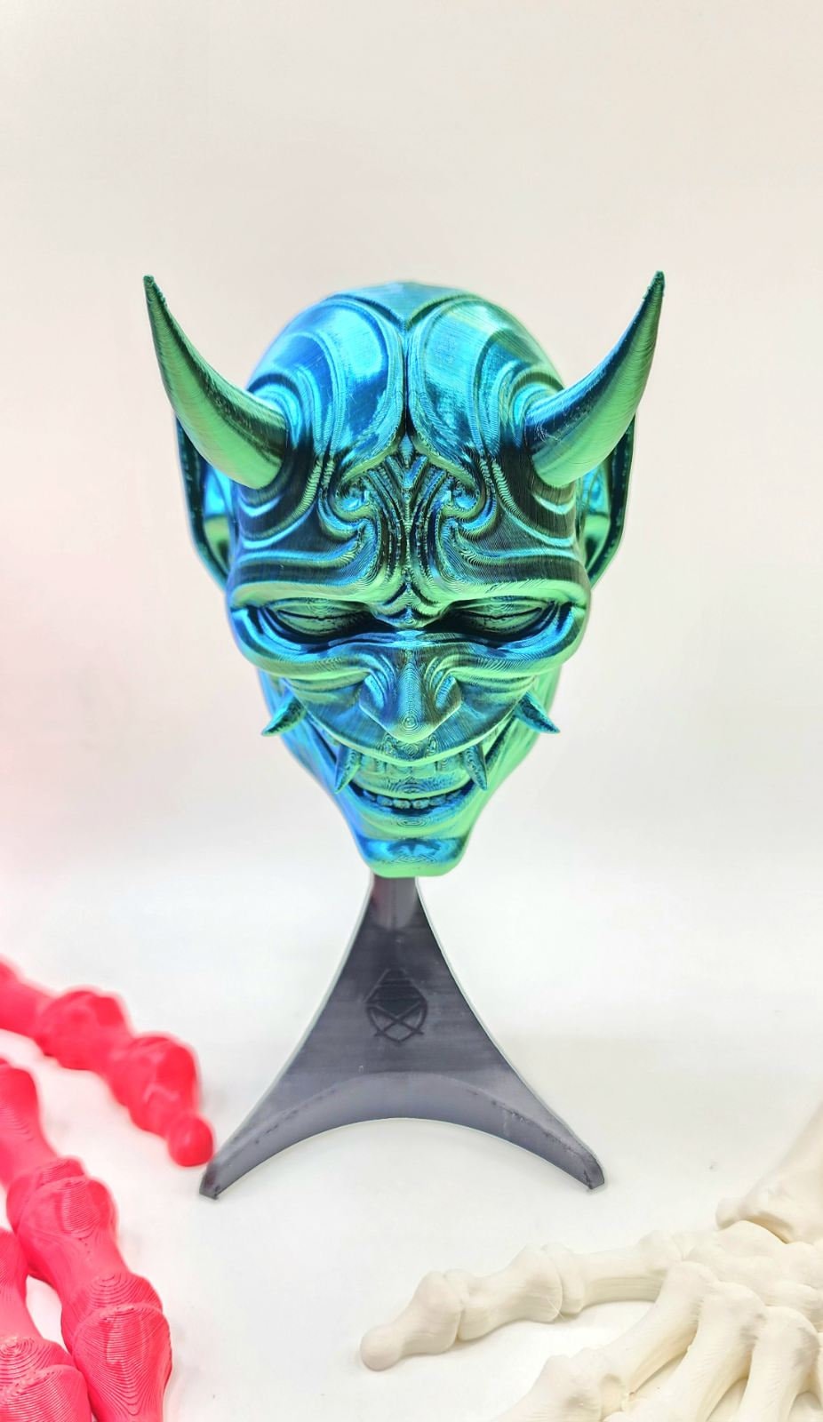 Oni wall mask, wall art, desktop decoration. 3D printed.