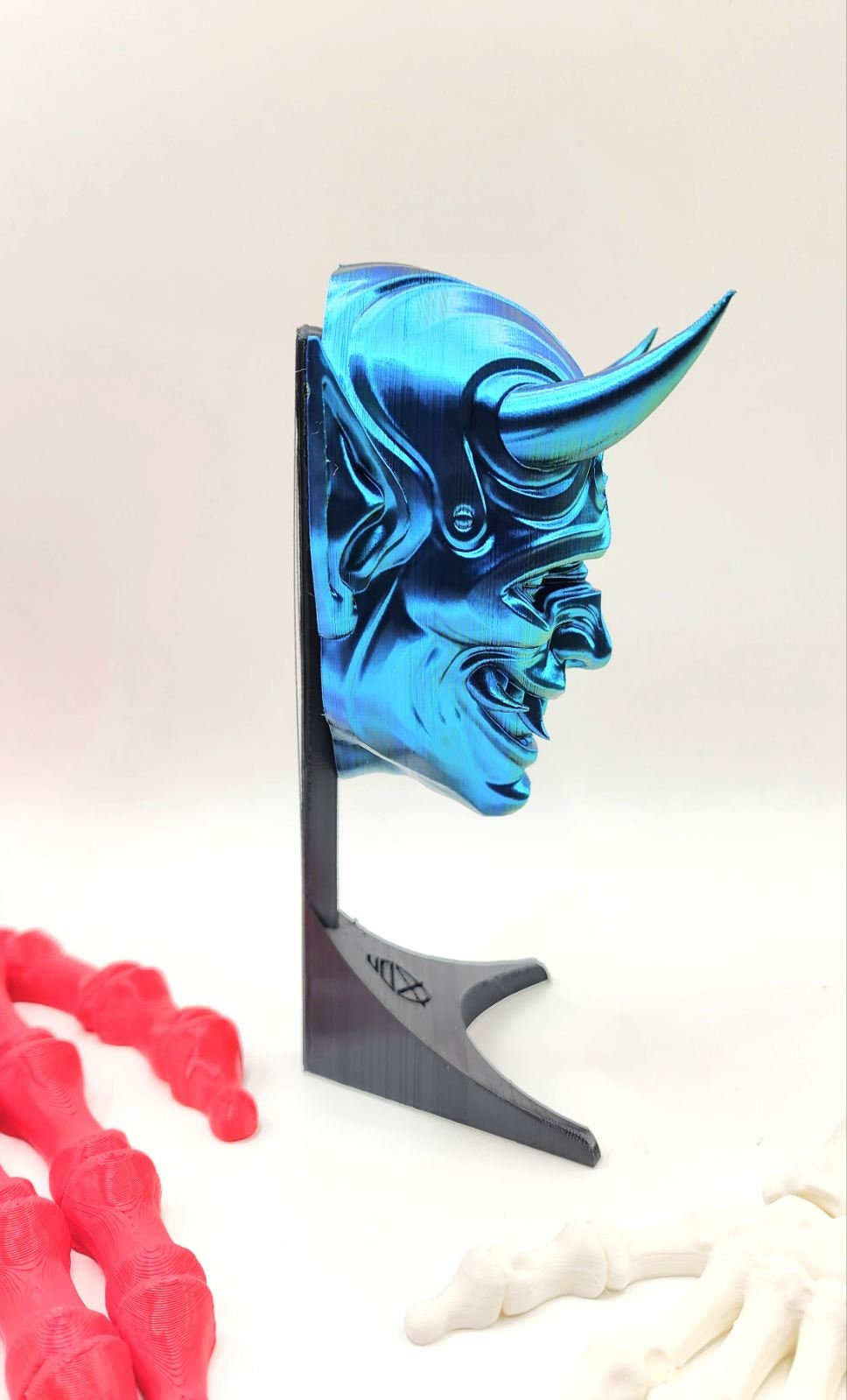 Oni wall mask, wall art, desktop decoration. 3D printed.