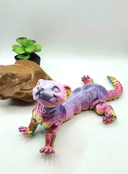 Articulate ferret fidget sensory toy. 3D printed.