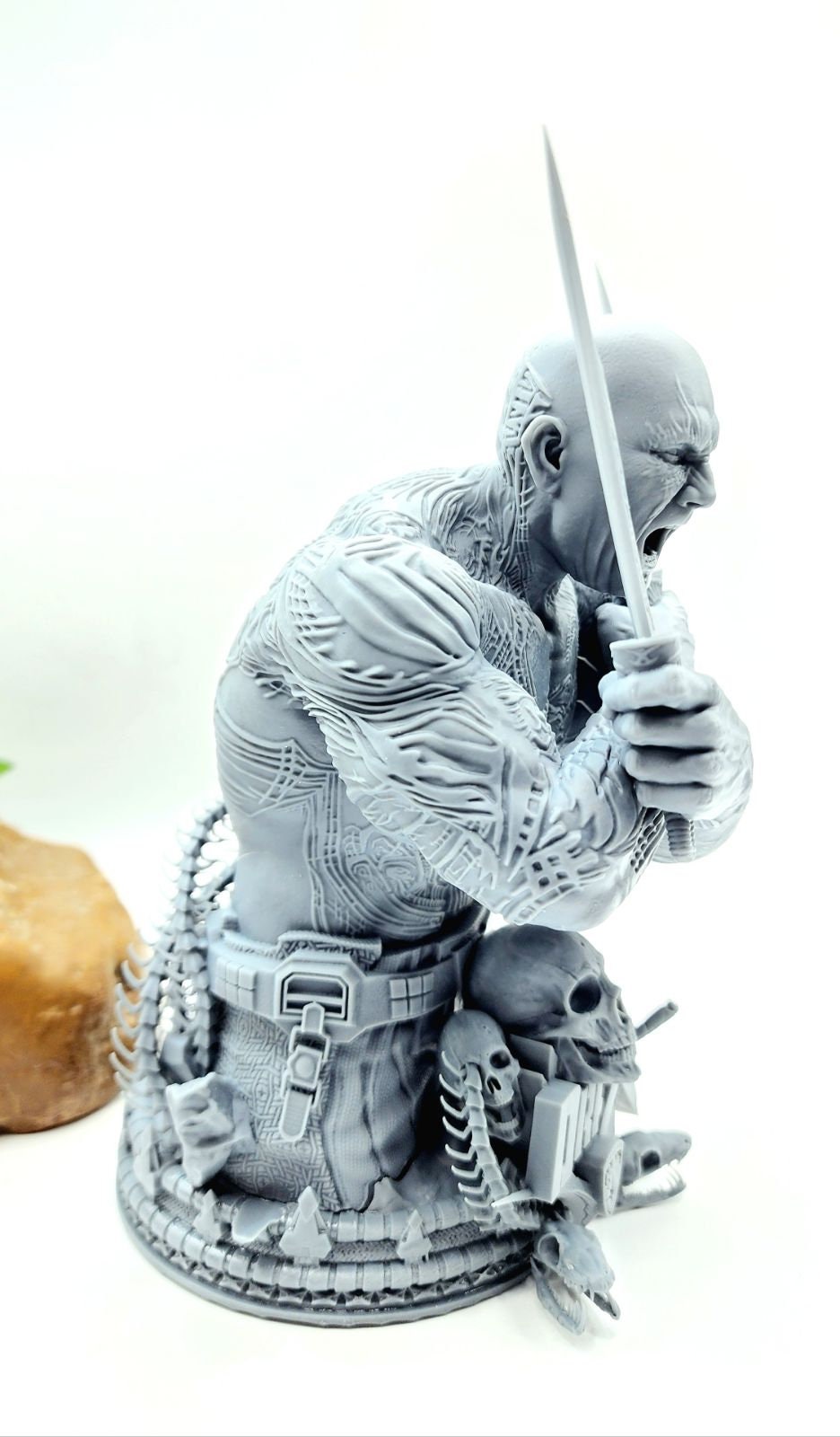 3D 14k resin printed Drax from Guardian of galaxy. Desktop fan art.