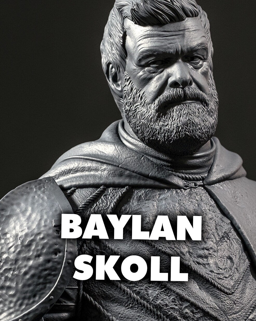 Baylan Skoll 14k resin printed bust, desktop decoration.