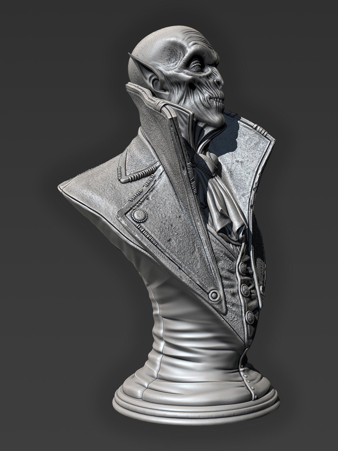 Nosferatu 8k resin printed bust, desktop art, fan art, desktop decoration.