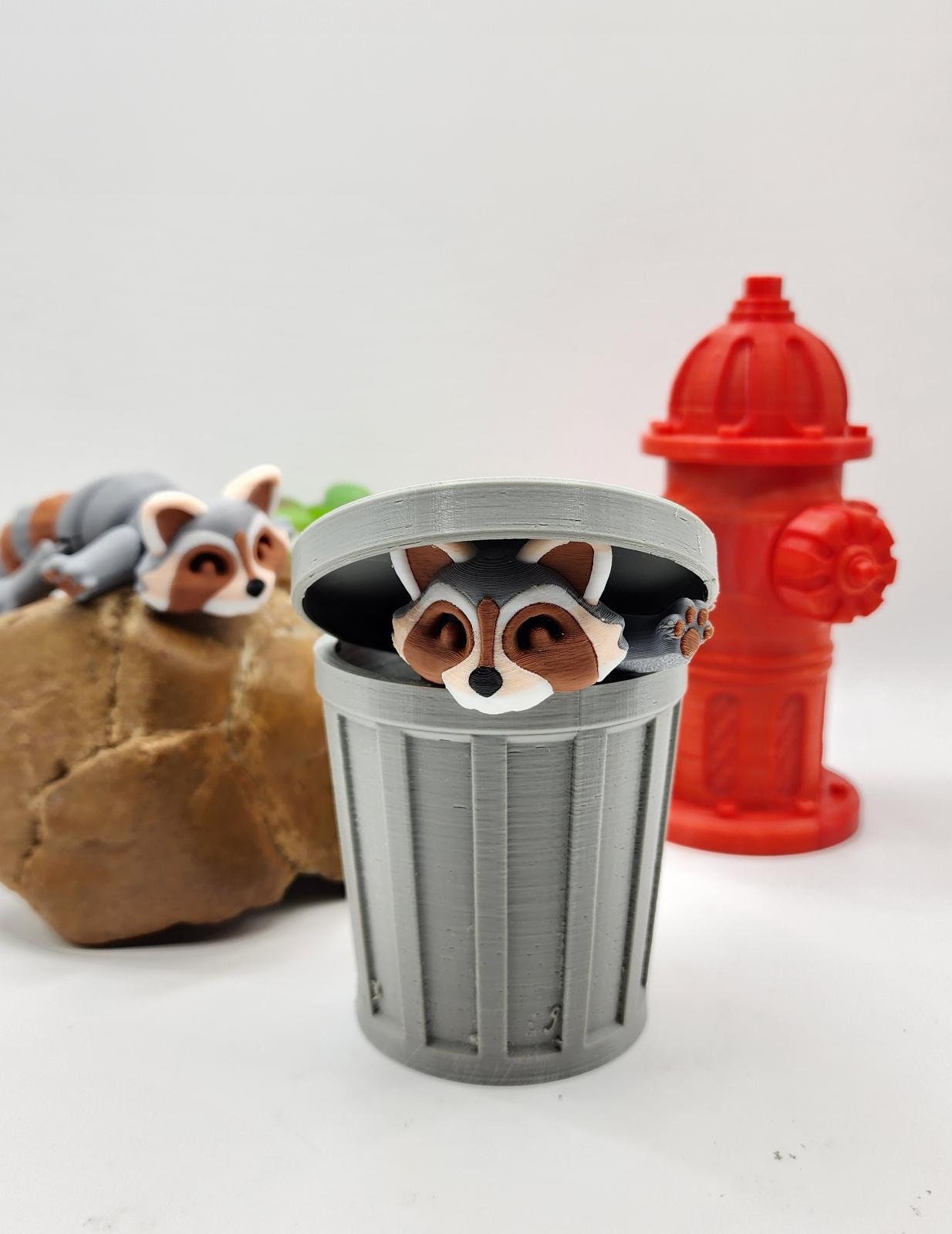 Articulated Racoon fidget sensory toy.