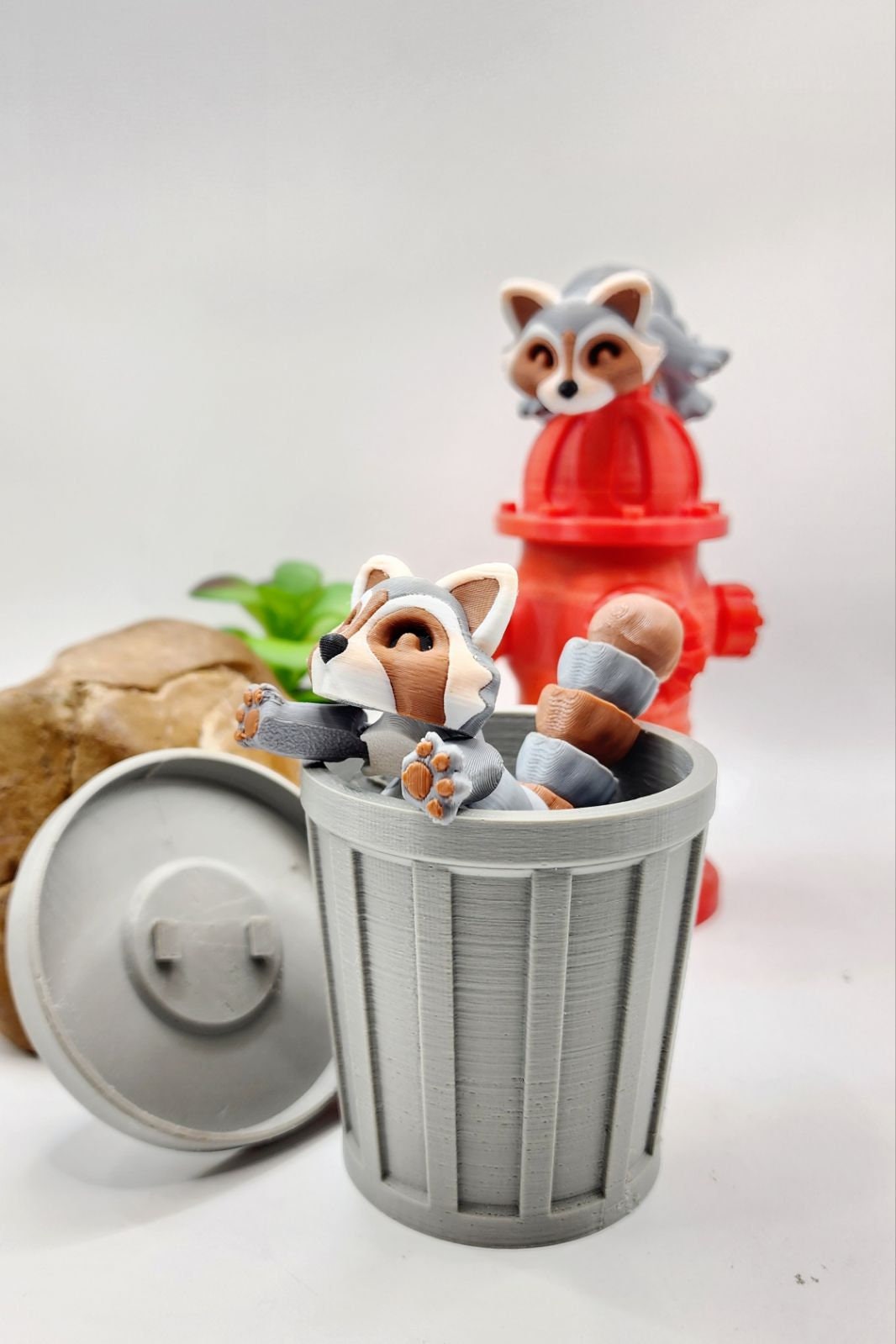 Articulated Racoon fidget sensory toy.