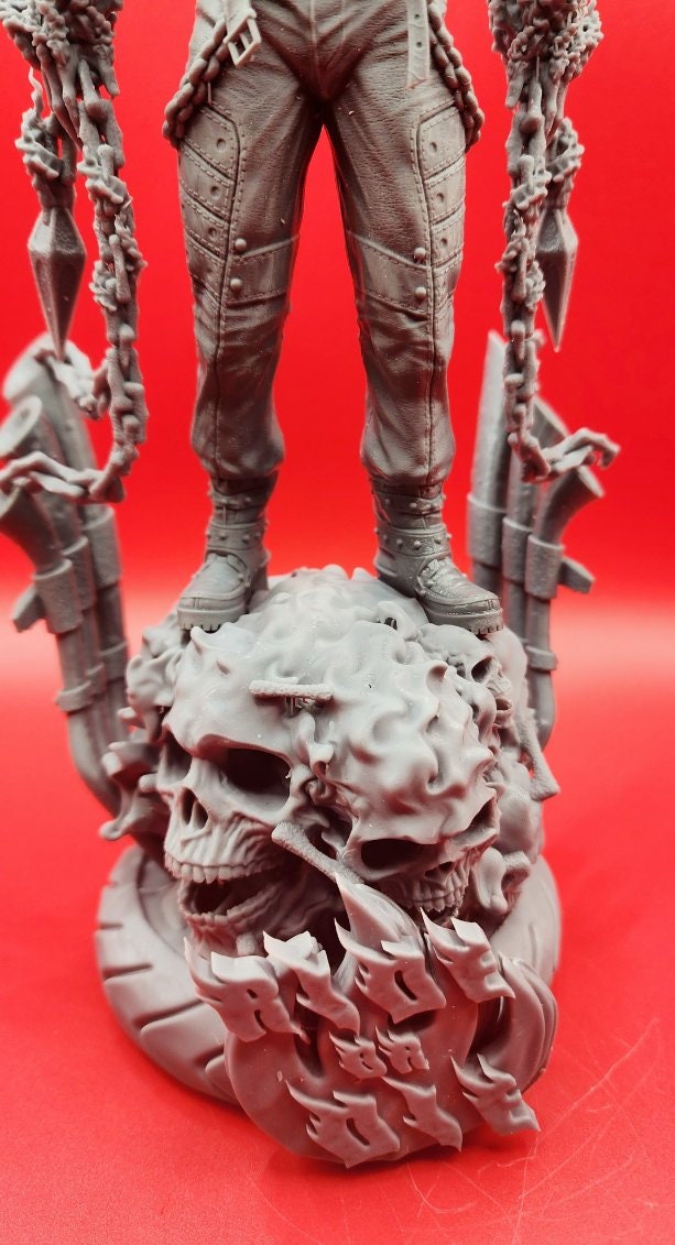 3D 14k resin printed Ghost rider desktop art, fan art, statue.