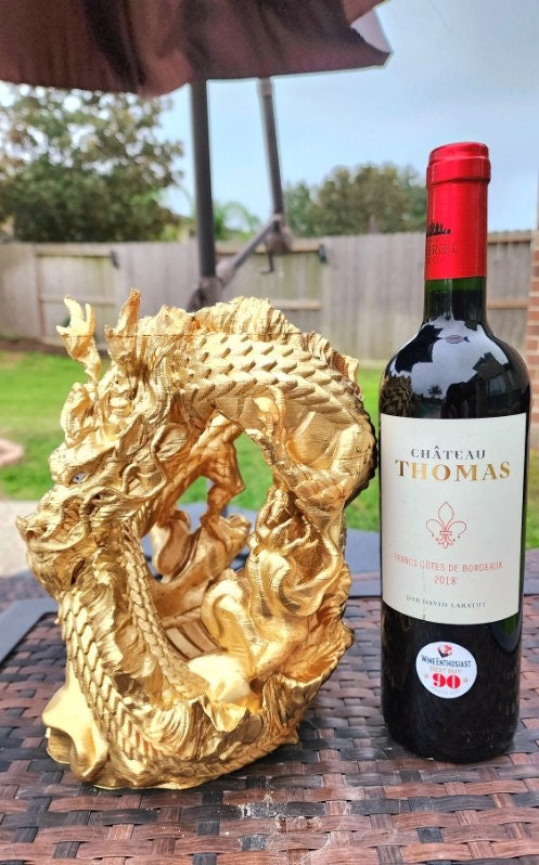 Dragon wine holder, 3D printed.