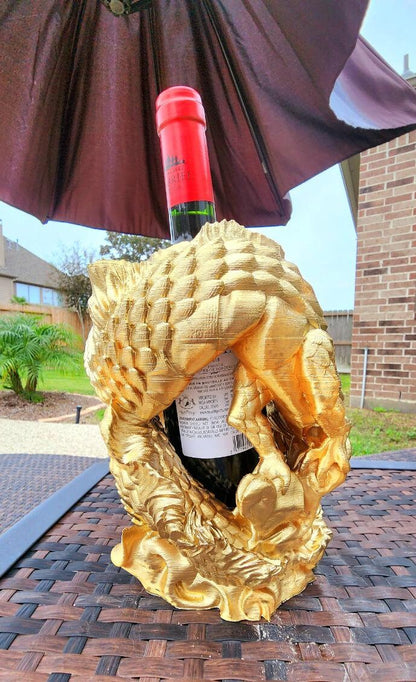 Dragon wine holder, 3D printed.