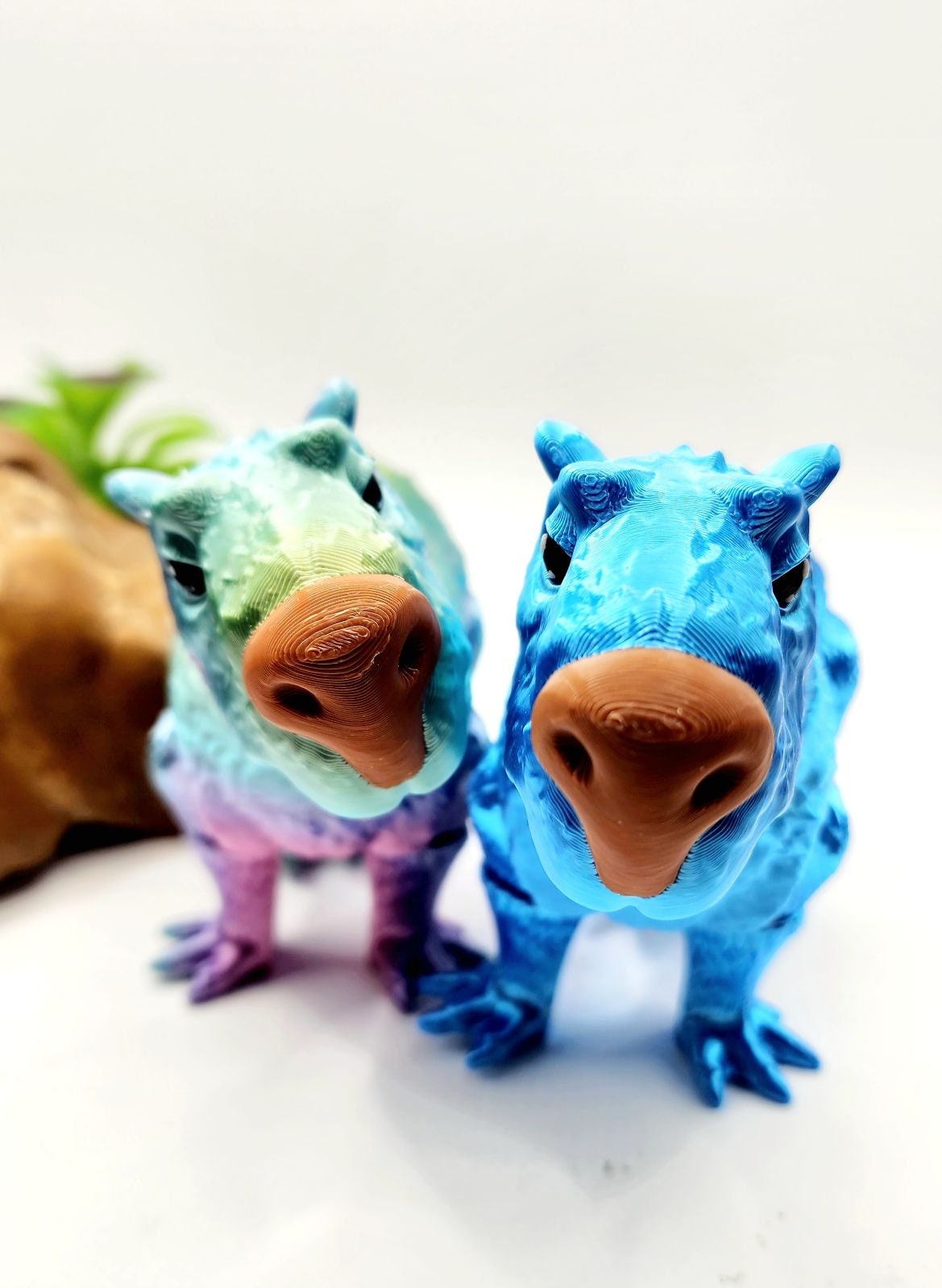 Capybara 3D multicolor printed articulate fidget toy.