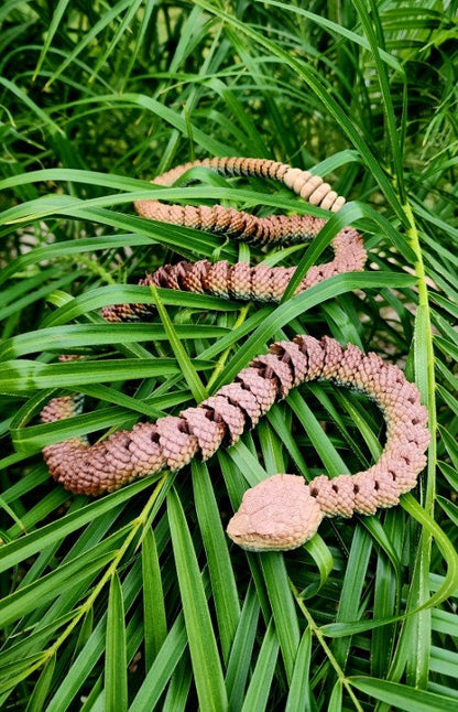 Rattlesnake fidget toy, articulated sensory toy.