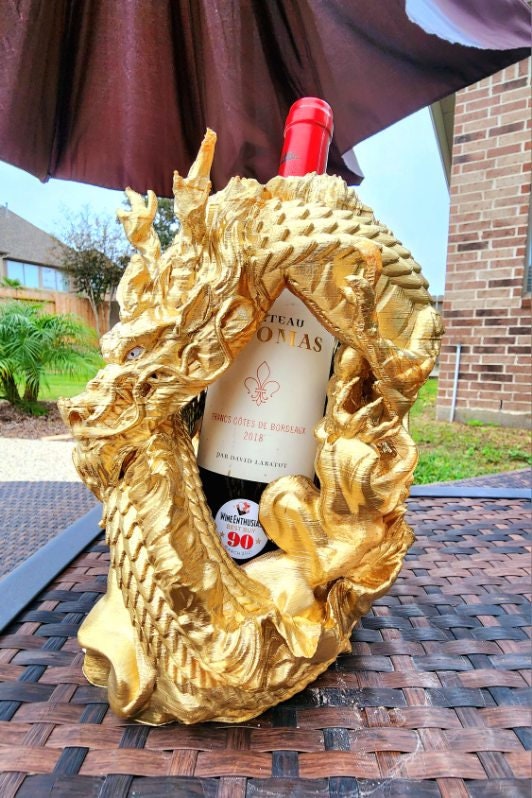 Dragon wine holder, 3D printed.