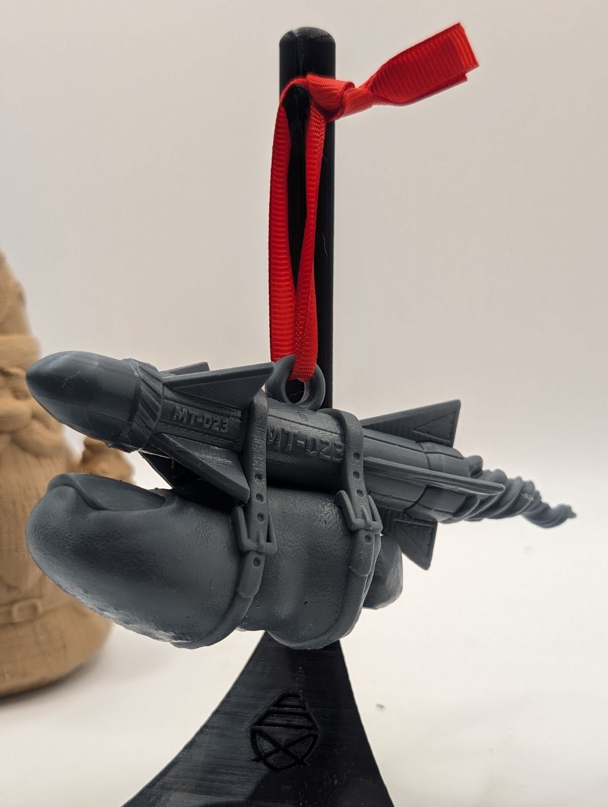 Missile Toe (Mistletoe) Christmas ornament. 3D printed. Meme