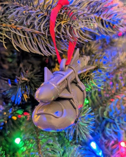 Missile Toe (Mistletoe) Christmas ornament. 3D printed. Meme