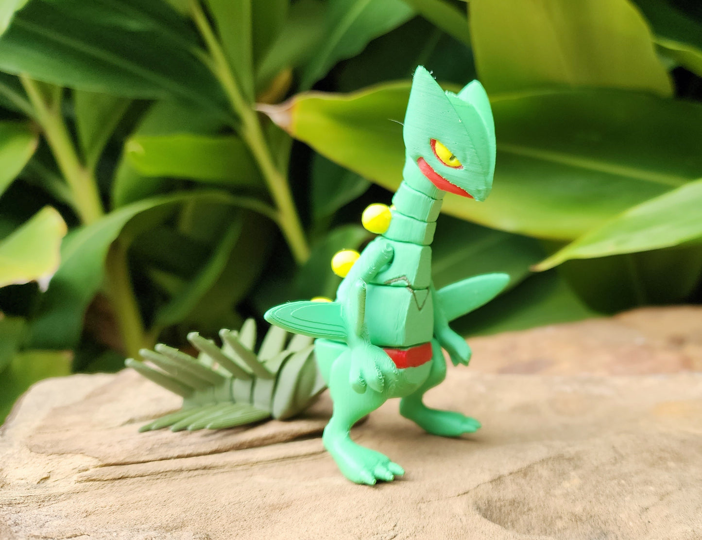 3D printed Sceptile, articulated fidget toy, sensory toy, desktop toy.