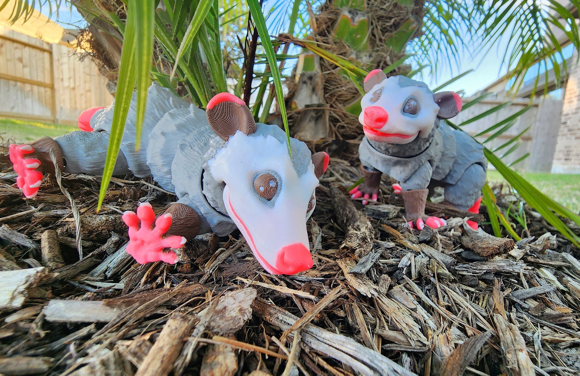 3D printer cute Opossum articulated fidget toy.