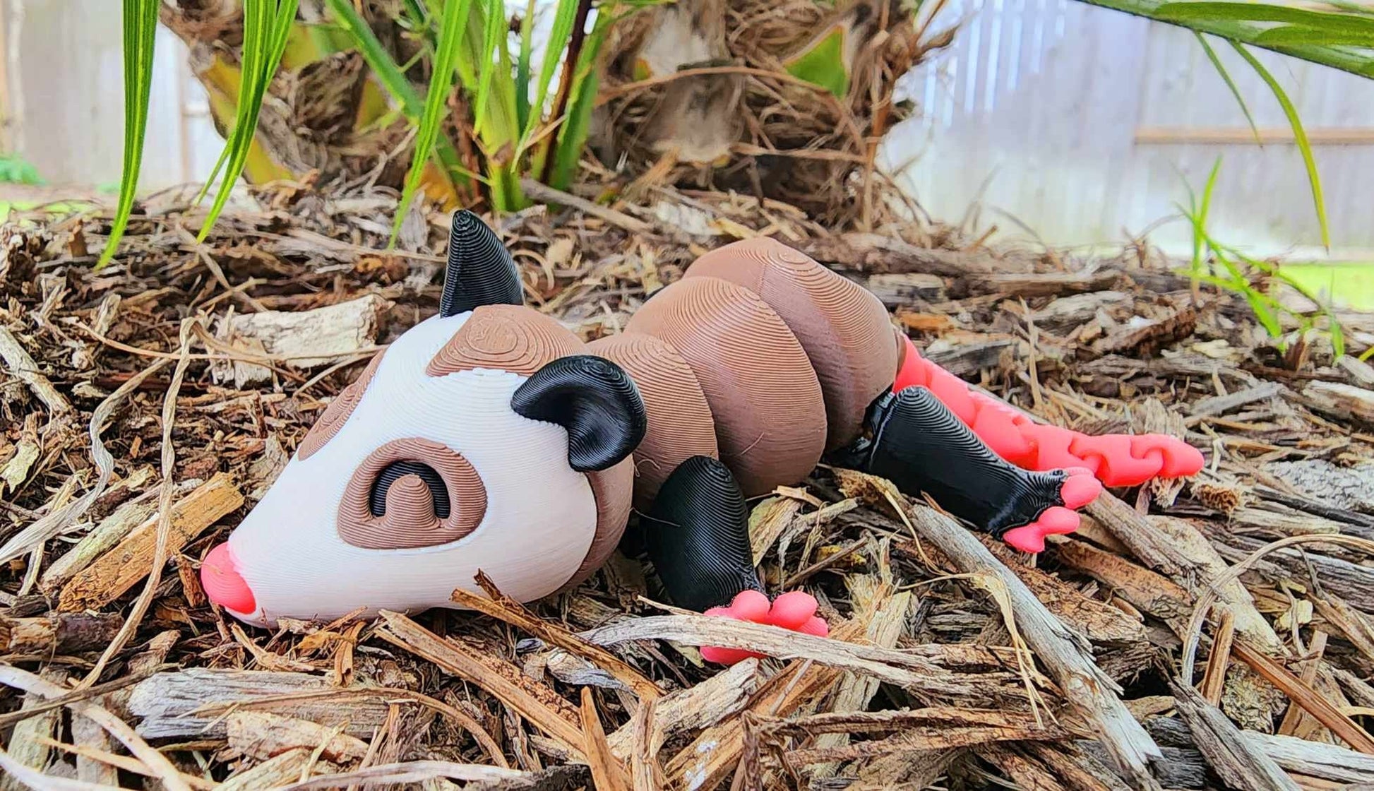 3D printed Opossum articulated fidget toy, sensory toy, desktop toy.