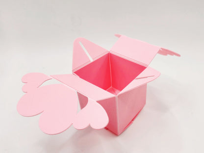 Valentine's Day gift fox, heart gift box, foldable box.