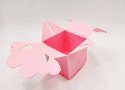 Valentine's Day gift fox, heart gift box, foldable box.