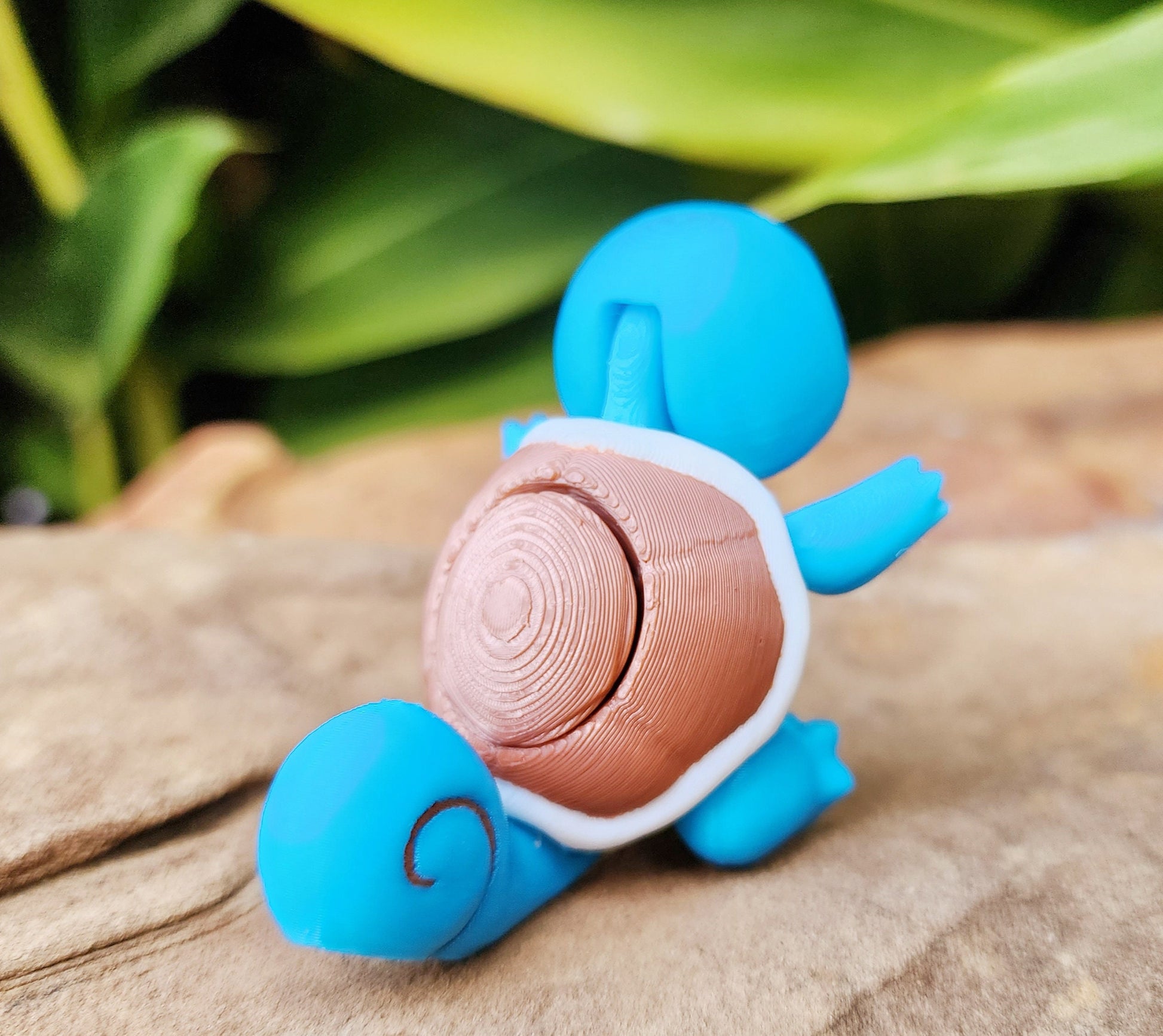 3D printed Squirtle articulated fidget toy, spinner, sensory toy.