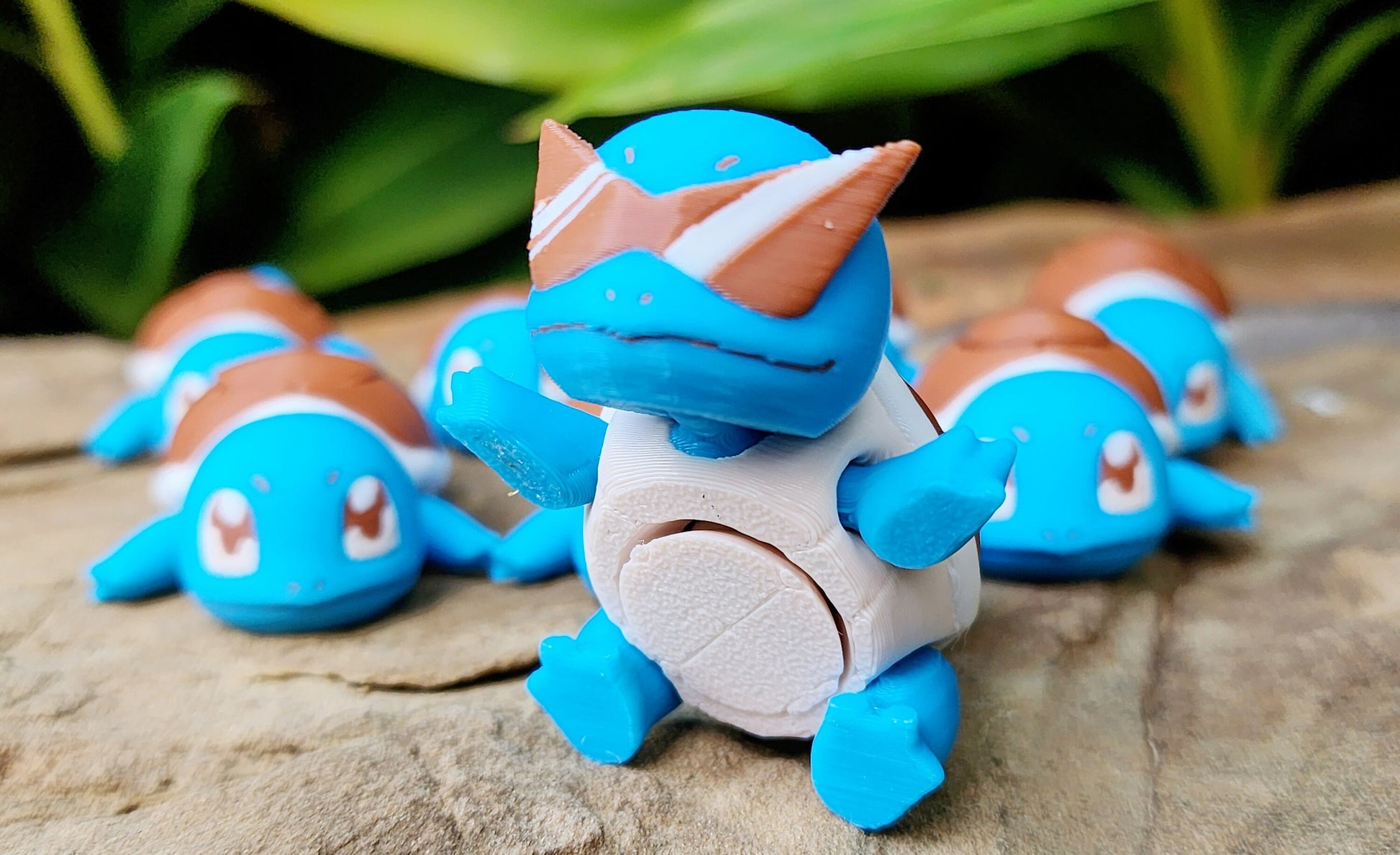 3D printed Squirtle articulated fidget toy, spinner, sensory toy.