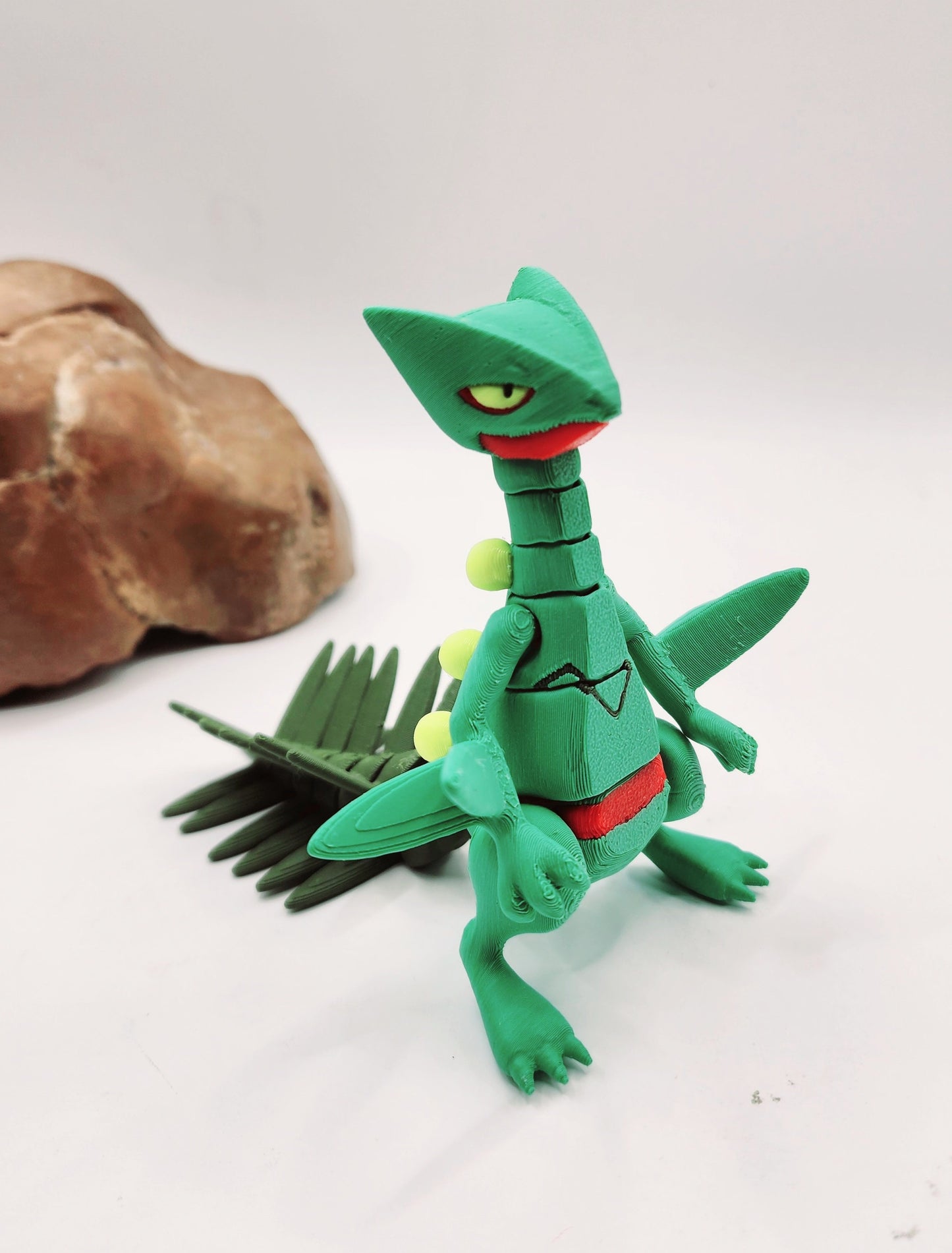 3D printed Sceptile, articulated fidget toy, sensory toy, desktop toy.