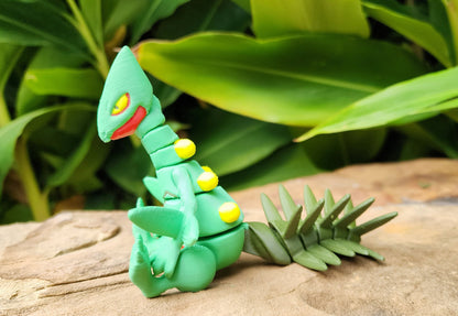 3D printed Sceptile, articulated fidget toy, sensory toy, desktop toy.