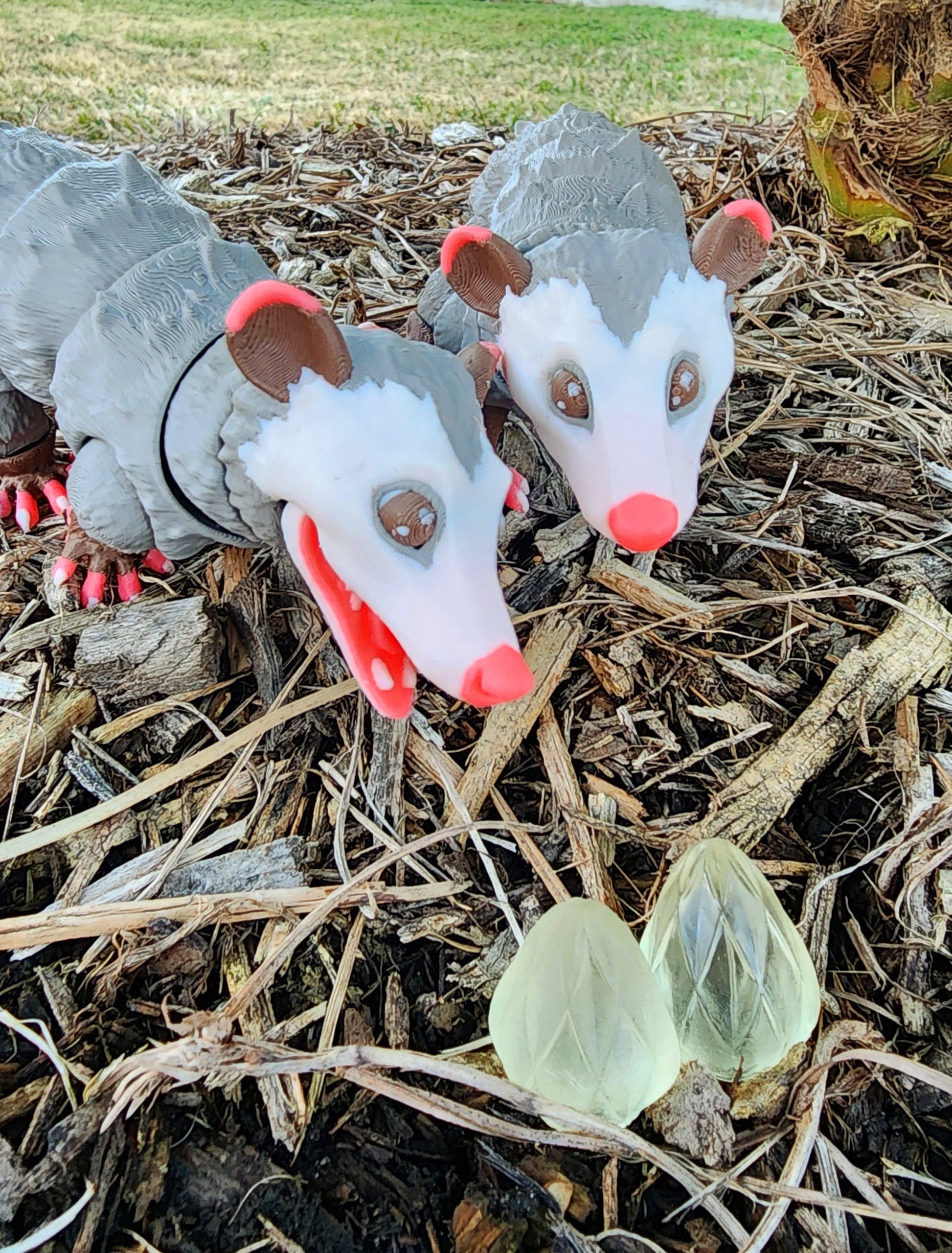 3D printer cute Opossum articulated fidget toy.